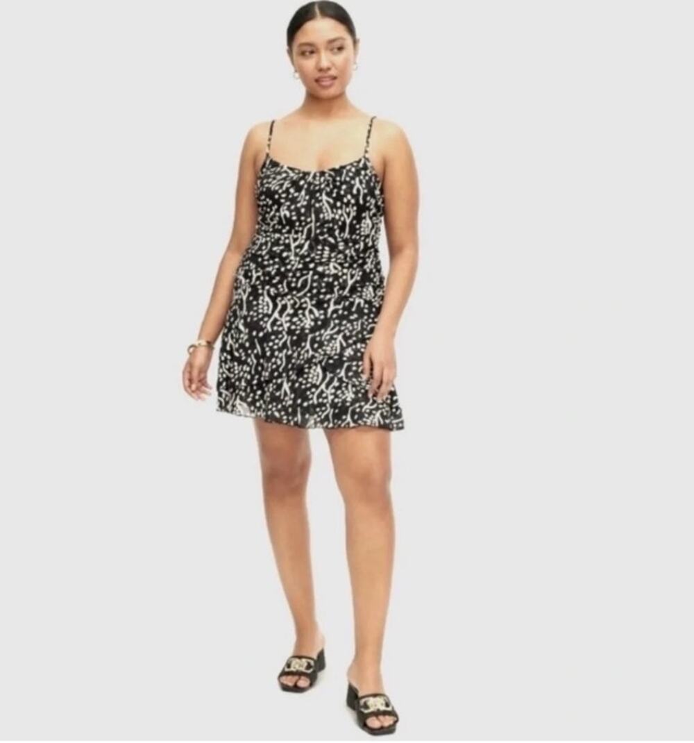 NWT Diane von Furstenberg for Target Strappy Mesh Sea Spots Black Mini Dress XS